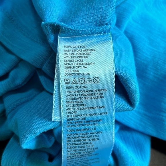 TOMMY BAHAMA Ashby Isles U Neck T Shirt Blue Womens Sz S - Picture 6 of 6